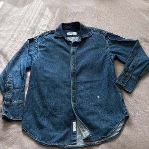 Rag & Bone Blue Denim Button-Up Shirt